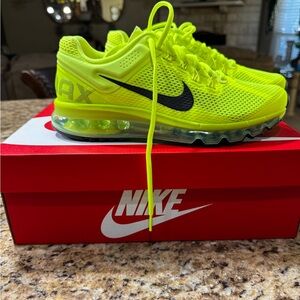 Nike Men Neon Yellow Air Max Sneakers